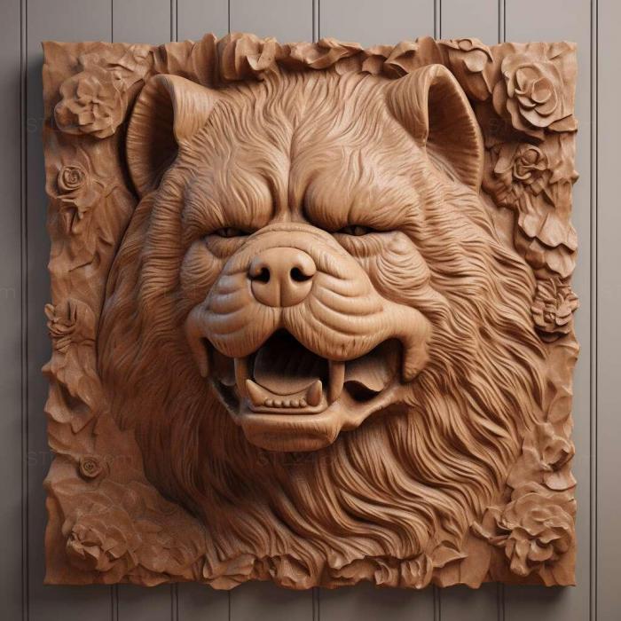 Nature and animals (Chow chow dog 2, NATURE_5278) 3D models for cnc